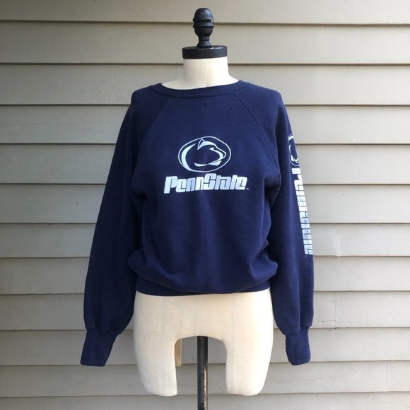 Vintage 80s Penn State Crewneck Crew Neck Sweatshirt Pullover Signal USA S/M - Picture 14 of 17